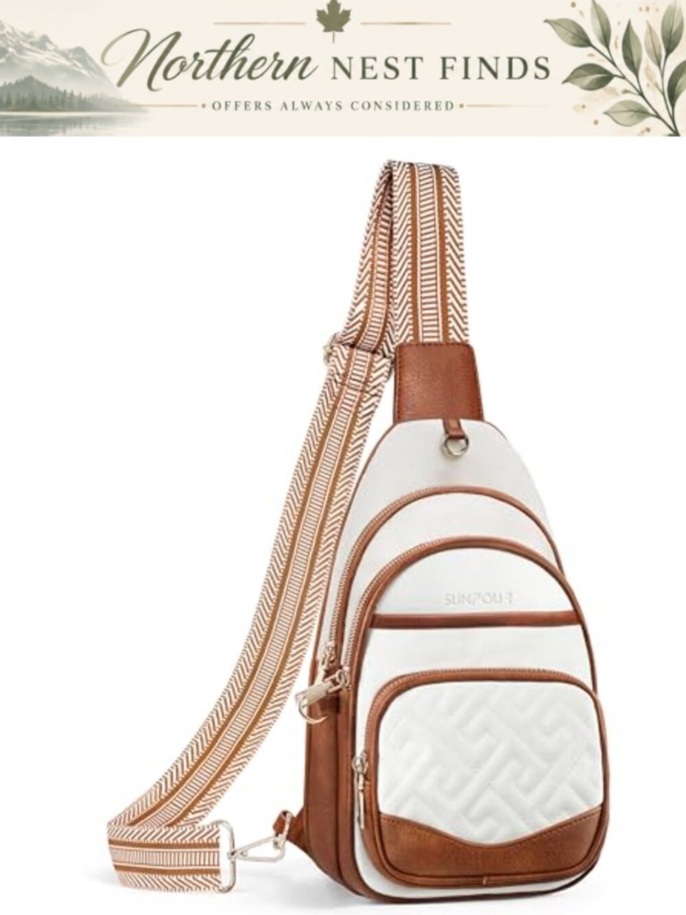 Anti Theft RFID Crossbody Sling Bag Vegan Leather Travel Purse
